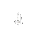 Pendant luminaire PLISSEE, � 35cm, E27, blown edged glass