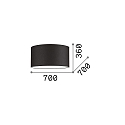 Ideal Lux Pantalla de luminaria SET UP 700 cil�ndrico, negro