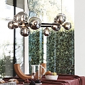 Pendant luminaire PERLAGE, ROUND, � 85cm, 14-flame, incl. 14x LED G9 3W 3000K
