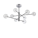 Luminaria colgante EQUINOXE SP8 de 8 llamas G4 IP20, cromo