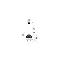 pendant luminaire YURTA 210 adjustable E27 IP20