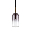 pendant luminaire EMPIRE cylindrical G9 IP20, smoky colour dimmable
