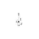 Ideal Lux pendant luminaire EMPIRE cylindrical G9 IP20, smoky colour dimmable