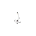 Ideal Lux Luminaria colgante EMPIRE en forma de bala G9 IP20, color humo regulable