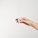 pendant luminaire ARCHIMEDE ball shaped IP20, white 