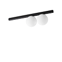 ceiling luminaire BINOMIO 2 flames G9 IP20, black dimmable