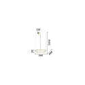 Ideal Lux Luminaria colgante CROWN 80 IP20, lat�n 
