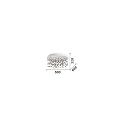 Ideal Lux ceiling luminaire ARMONY 60 IP20, white dimmable