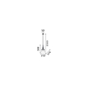 Ideal Lux pendant luminaire CONO SP1 1 flame, conical GU10 IP20, chrome 