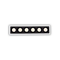 Luminaria empotrable para techos LIKA SLIM D24 FI RECESSED TRIM de 12 llamas, UGR < 19, on/off IP20, blanco mate 
