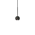 Luminaria colgante ARCHIMEDE en forma de bala IP20, negro 