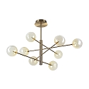 pendant luminaire EQUINOXE 8 flames G4 IP20, amber 