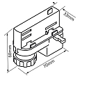ISOLED Adaptador trif�sico CLASSIC + S1 PENDULUM universal, blanco