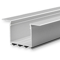 Perfil empotrable WING20, aluminio