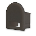 Accessory for profile SURF12 BORDERLESS with COVER5 - endcap (1 pc.), PVC, EC14B, black, with cable opening