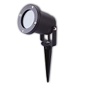 Luminaria de superficie giratorio, giratorio GU10 IP65, negro regulable
