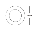 ISOLED Recubrimiento redondo, negro