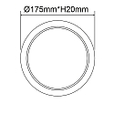ISOLED LED downlight Flex 15W, IP52, UGR<19, suitable for offices, DA 5-16cm, not dimmable, white, 15W 3000K 1300lm 120�