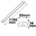 ISOLED Luminaria de superficie IP42, blanco 