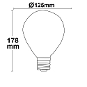 ISOLED Filamento de alumbrado decorativo VINTAGE LINE 125 claro E27 4W 130lm 2200K 360� CRI 95 regulable