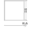 Panel de LED Frame 620, regulable 40W 3600lm 3000K CRI >83