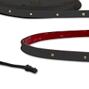 LED UV-C MiniAMP Flex strip 270nm, for surface disinfection, IP54, 12V DC, 12W, 1-sided with male plug, 116cm, black