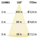 ISOLED recessed luminaire Sys-90 MiniAMP dimmable IP44, dimmable 10W 775lm 3000K 100° 100° CRI 92