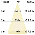 ISOLED recessed luminaire Sys-90 MiniAMP dimmable IP44, dimmable 10W 800lm 4000K 100° 100° CRI 92