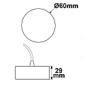 ISOLED canopy round, 2-pole, white