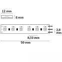 ISOLED fully siliconised LED strip CRI923/950-FLEX 3-pole, tunable white, waterproof, with lens optics white