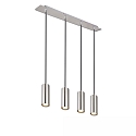 Luminaria colgante de 4 llamas GU10 IP20, n�quel mate regulable