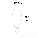 ISOLED LED para en forma de vela CANLDE C35 juego de 3, conmutable E14 4W 400lm 3000K 360° CRI 80-89 