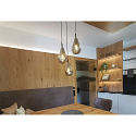 pendant luminaire INFINITY BLACK GLASS with open cable, 2-pole E14 IP20, black dimmable
