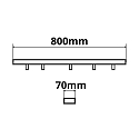 canopy INFINITY LONG BLACK 3 3-fold, long, without lamp socket