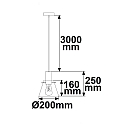 pendant luminaire INFINITY CONCAVE GLASS conical E27 IP20, smoky colour, black dimmable