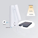 ISOLED Luminaria para leer LED USB A+C 3-STEP con interruptor, ajustable, con funci�n de carga USB IP42, blanco regulable