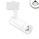 Foco trifásico FLEX-SPOT 8W 22-55° PHASE enfocable, giro cardánico IP20, blanco regulable