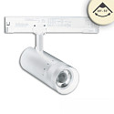 Foco trifásico enfocable IP20, blanco regulable