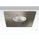 mounting frame GU10/MR16 square, with lamp socket, brushed aluminium