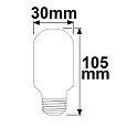 ISOLED Lámpara de filamento LED T30 T30 claro E27 7,9W 1075lm 2700K 360° CRI 80-89