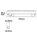 ISOLED track spot WALLWASHER 22CM ASYM 100�- TRACK48 (DALI) rigid, DALI controllable, magnetic mounting IP20, black dimmable