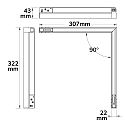 ISOLED track spot CORNER 90� HORIZONTAL - TRACK48 (DALI) rigid, DALI controllable, magnetic mounting IP20, black dimmable