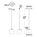 ISOLED track spot BALL FOKUS - TRACK48 (DALI) swivelling, DALI controllable, magnetic mounting IP20, black dimmable