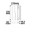 ISOLED track spot GRID SPOT 22CM - TRACK48 swivelling, switchable, with grid, magnetic mounting IP20, black 