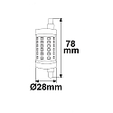 ISOLED L�mpara de barra LED R7s 78mm 830 DIM claro 7,5W 78-850lm 3000K 360� CRI 80-89 regulable