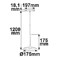 ISOLED track spot TRACK48 SHADE (DALI) down, flat, rigid, DALI controllable, magnetic mounting IP20, black dimmable