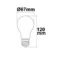 ISOLED Lámpara LED en forma de pera A67 CL - EFFICIENCY 160LM/W A67 claro E27 12W 120-1800lm 3000K 360° CRI 80-89