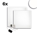 Panel de LED ECO BACKLIGHT LINE 625 juego de 6, regulable 36W 4350lm 4000K CRI 80-89