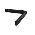 ISOLED track corner luminaire TRACK48 LINE+ ON-OFF horizontal, switchable, prismatic IP20, black matt 