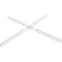 ISOLED Conector en X en �ngulo LINKLINE50, blanco
